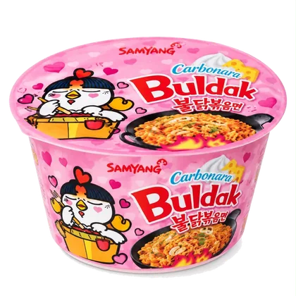 Lámen Buldak Carbonara na tigela