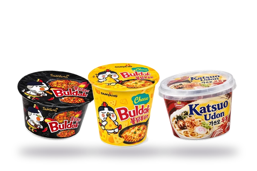 Lámen Buldak, Buldak Cheese e Katsuo Udon